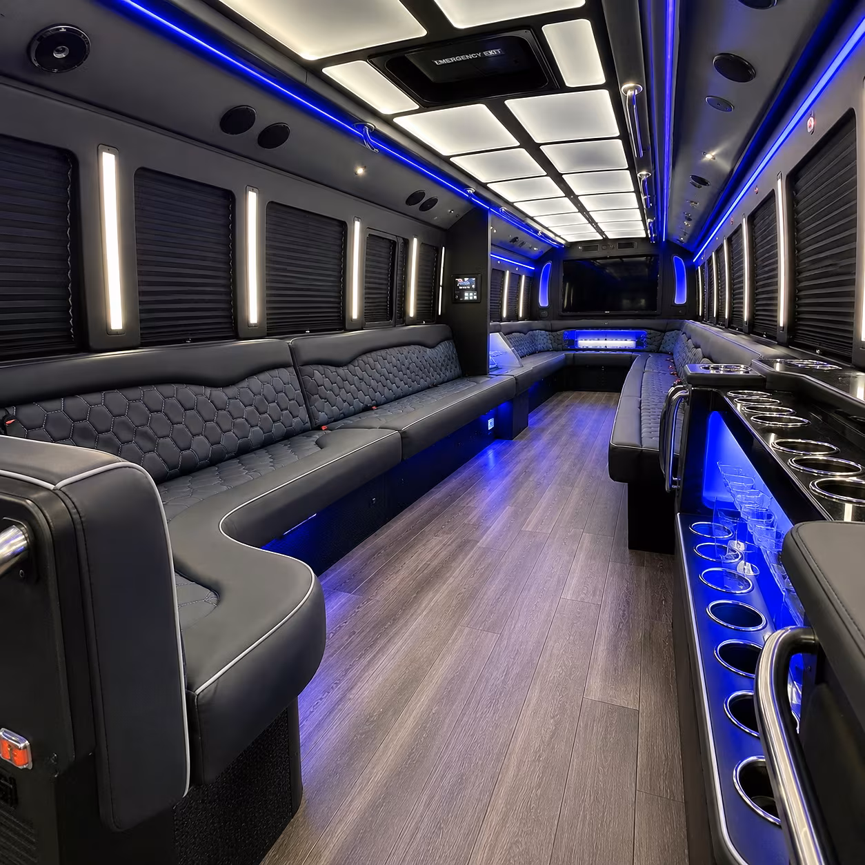desoto party bus rental interior