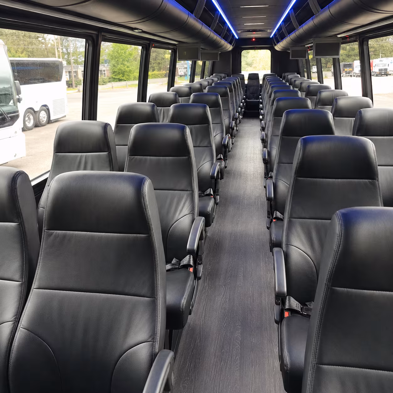 plano book charter buses for government military groups in plano