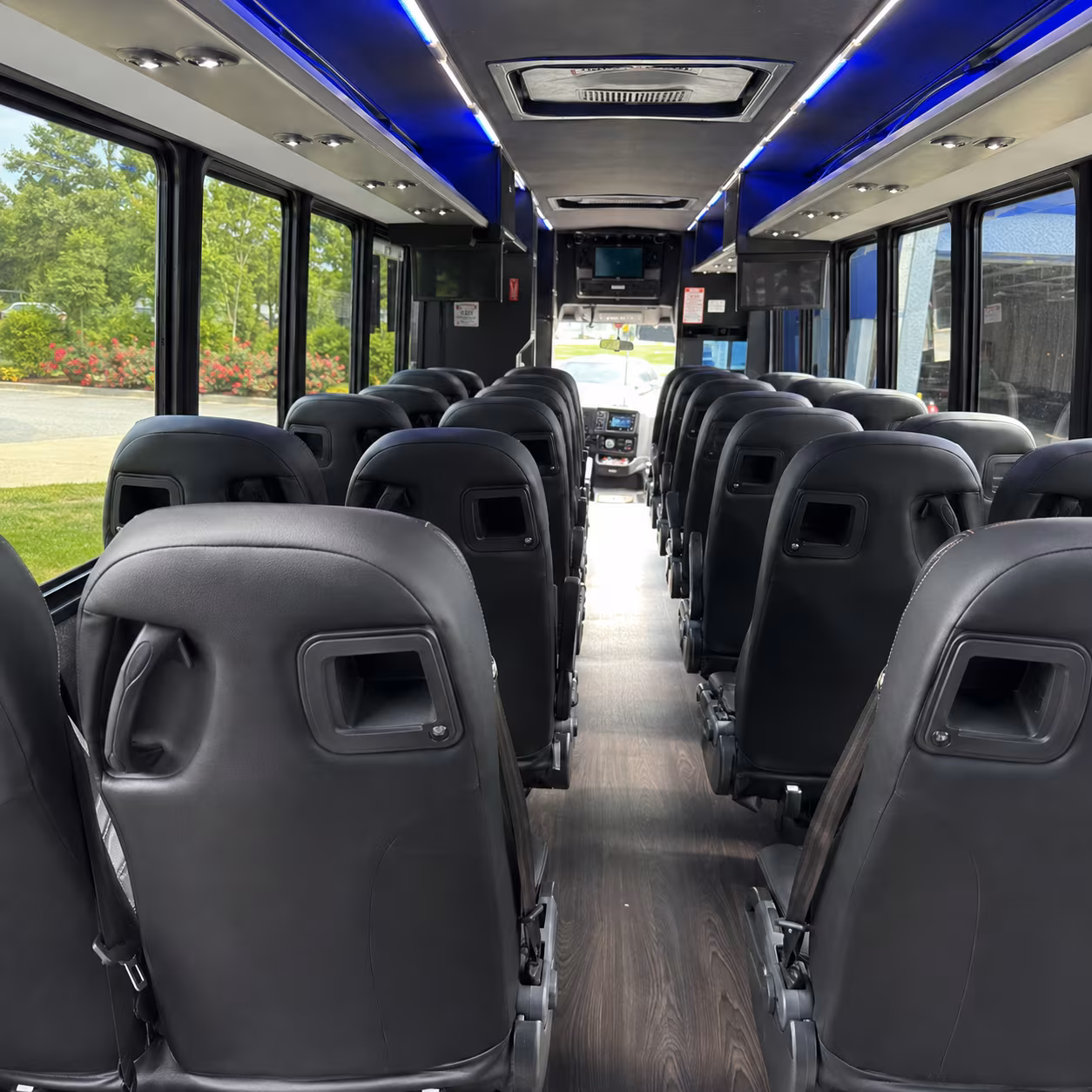 richardson comfortable employee shuttle bus rentals in richardson