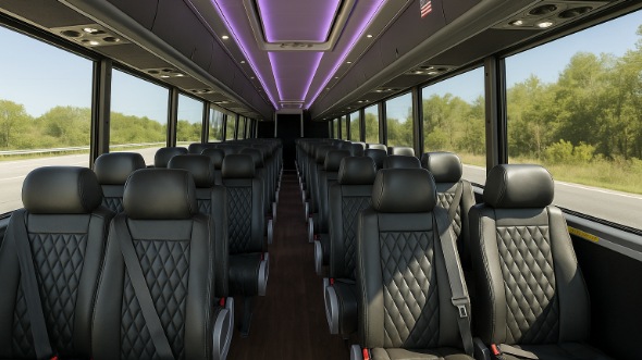 Interior of Charter Bus Company Cedar Hill's 15 Passenger Minibus in Cedar Hill