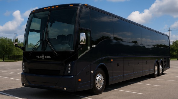 Exterior of Charter Bus Company Dallas's 55 Passenger Charter Bus in Dallas