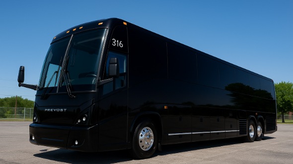 Exterior of Charter Bus Company Dallas's 56 Passenger Charter Bus in Dallas