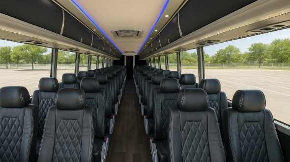 desoto 55 passenger charter bus inside