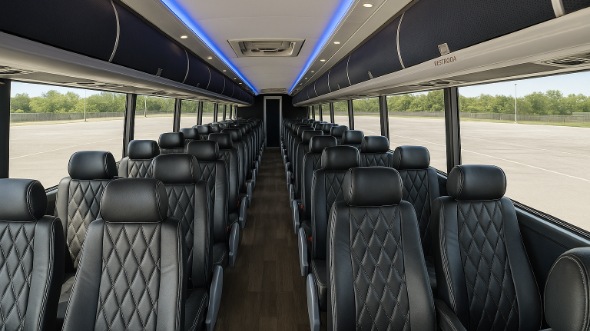 desoto 56 passenger charter bus inside