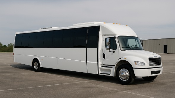 Exterior of Charter Bus Company Mesquite's Party Bus in Mesquite