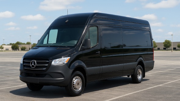 Exterior of Charter Bus Company Dallas's Sprinter Van Rental With Driver in Dallas